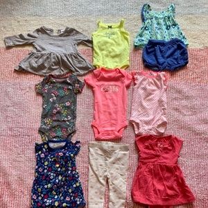 Baby girls newborn summer clothing bundle